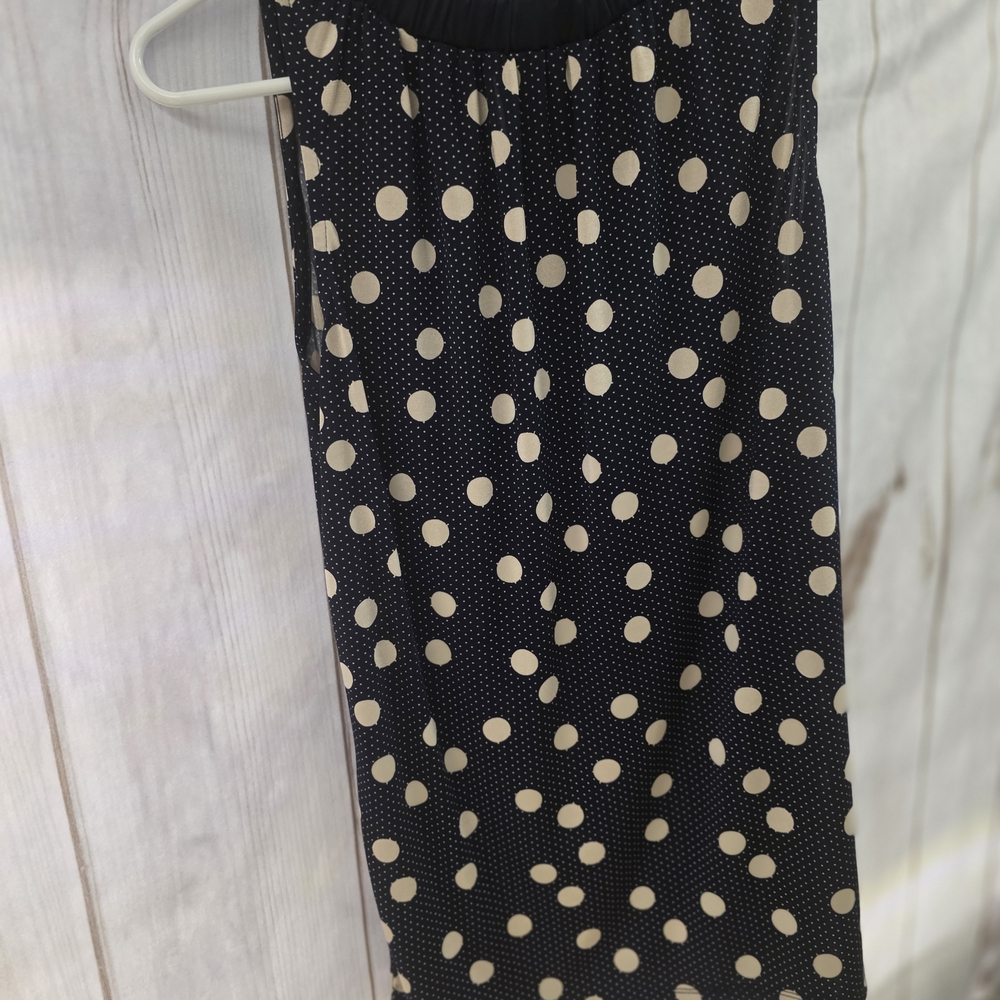 Navy and Cream Polka Dot Tank